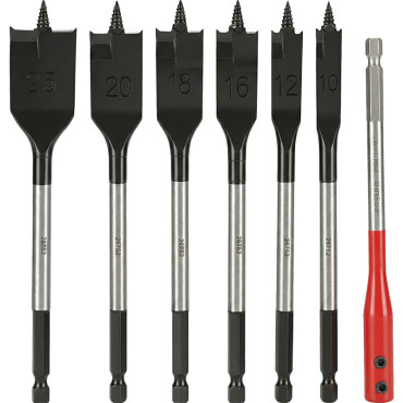 SpirÁl hegyŰ lapos fafÚrÓ szett - 7 db