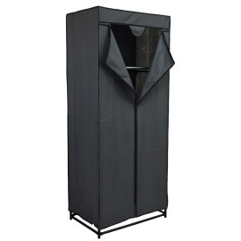 cipzÁros textil ruhaszekrÉny - 70x45x160cm / szÜrke