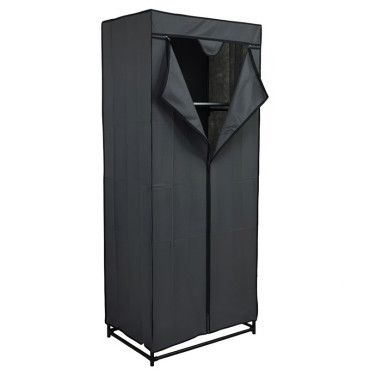 CipzÁros textil ruhaszekrÉny - 70x45x160cm / szÜrke