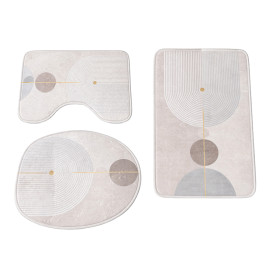 flanel fÜrdŐszobaszŐnyeg - 40x60/40x50/40x45cm / kÖrÖs