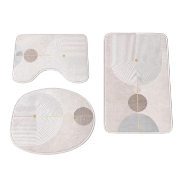 Flanel fÜrdŐszobaszŐnyeg - 40x60/40x50/40x45cm / kÖrÖs