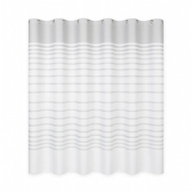 zuhanyfÜggÖny 90g / 180x200cm - fehÉr-csÍk-mintÁs
