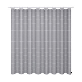 zuhanyfÜggÖny 70g / 180x200cm - szÜrke-kocka-mintÁs