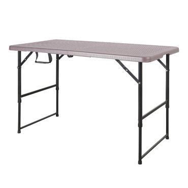 ÖsszecsukhatÓ asztal (rattan) 120x60cm / 52-75cm / 60kg