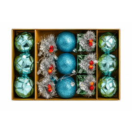 karÁcsonyi dÍszek / kÉk - 15 db
