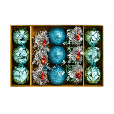 KarÁcsonyi dÍszek / kÉk - 15 db