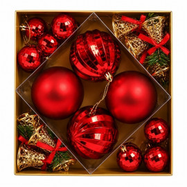 karÁcsonyi dÍszek / piros - 32 db