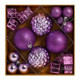 mŰanyag karÁcsonyi dÍszek / lila - 30 db