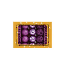 mŰanyag karÁcsonyi dÍszek / lila - 40 db