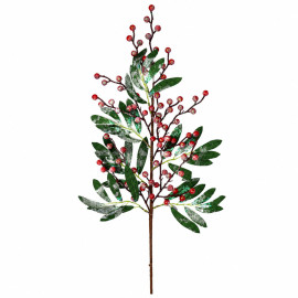 karÁcsonyi Ág dekorÁciÓ - leveles bogyÓs 71cm