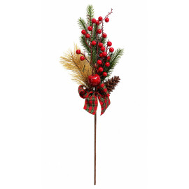 karÁcsonyi Ág dekorÁciÓ - kismasnis bogyÓs 52cm