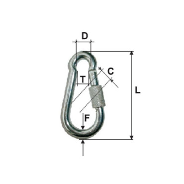 Menetes ÖnzÁrÓs karabiner - 6mm / 8mm/8/9mmx60mm