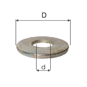 Horganyzott vastag alÁtÉt - m4 (4.3/11.7mm), 1000db/cs