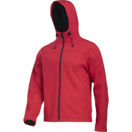 soft-shell kabÁt, kapucnis / piros - 3xl