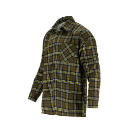 kockÁs-csÍkos flanel ing / khaki - 2xl
